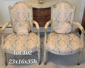 Pair of Louis XVI style chairs