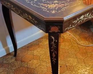 Italian inlaid game table