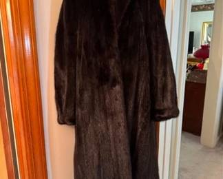 Vintage black mink coat from Silverman Furs, Newport News, Virginia
