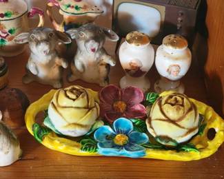 Large collection of salt and pepper shakers
