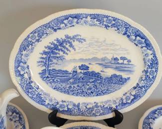 Swinnertons Silverdale Hanley England antique blue white china