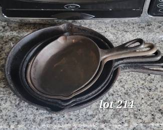 Cast iron frying pans