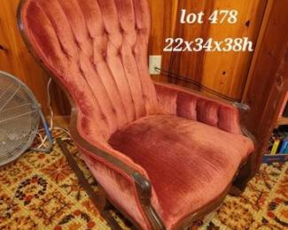 Victorian red rocker