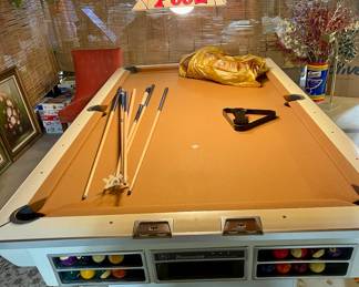 1950s Brunswick Celebrity Pool Table