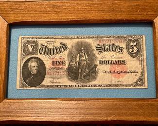 1907 $5 Wood Chopper Note