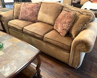 LA-Z-Boy sofa with nailhead trim