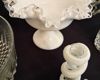 Fenton Silver Crest Pedestal Compote