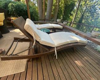 Patio lounge chairs with cushions
