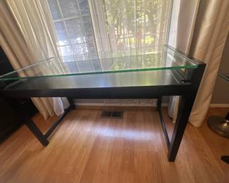 Glass top desk