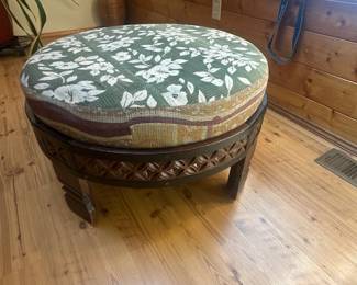 Indian hand-made Chakki ottoman