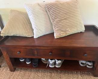 Pottery Barn entryway bench