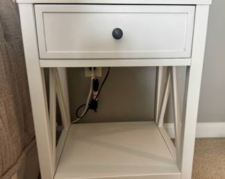 2 White Nightstands. 17”L x 23”H x 15”D