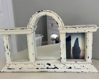 Photo frame with mirror