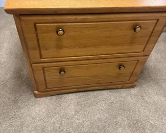 Solid wood filing cabinet