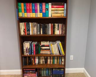 Books for sale. Bookshelves not for sale.