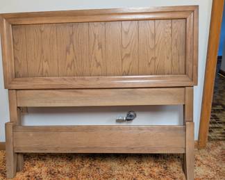Vintage Twin Headboard, Footboard and rails included