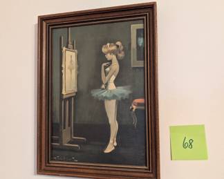 Vintage Ballerina Painting Joan Geralt Lerin