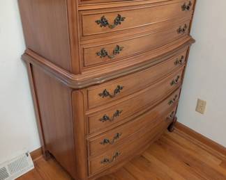 Nice Vintage Dixie Tallboy 5 Drawer Dresser