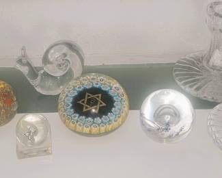 Waterford, Steuben and paperweights