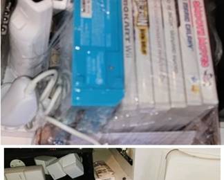 Wii game system with games and Fit Board.  Board games, Bose speakers and control boards
