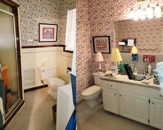Bathroom vanities, mirrors, shower doors
