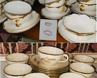 Tea sets: Haviland and Lenox