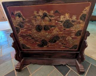 Antique Chinese Ornate Rosewood Screen Room Divider