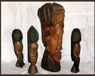 African Face Carvings