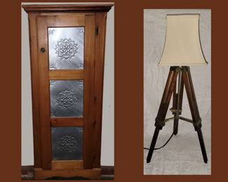 Pie Safe and Lamp