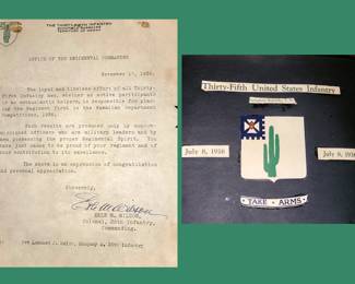 1936 Commander's Letter; part of the 1936 Aloha Honolulu Memory Book
