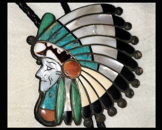 Bennett Bolo attributed to Ralph Quam; Measures 3 1/2 Inches-Very Large