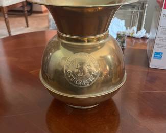 Brass spittoon