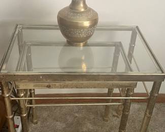 Brass nesting tables. 