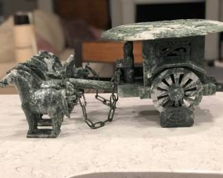 Jade horse and carriage