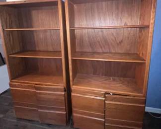 2 Encore Brand Bookcases with Storage Doors