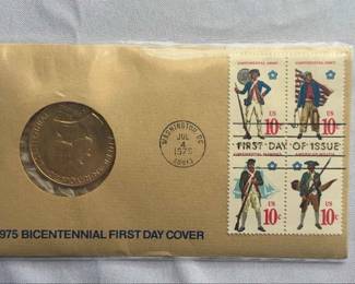 1975 Bicentennial First Day Cover Coin