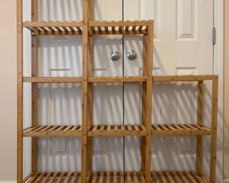 PatioJoy Bamboo Multitiered Shelving Unit 