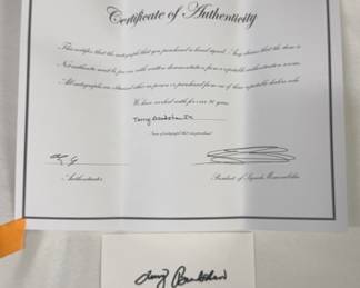 Terry Bradshaw Autograph