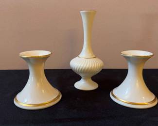 Lenox Vase and Candleholders