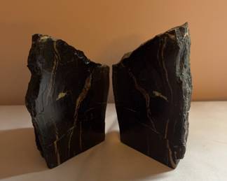 Black Stone Bookends