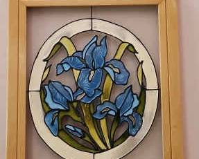 Glass Flower Wall Art 