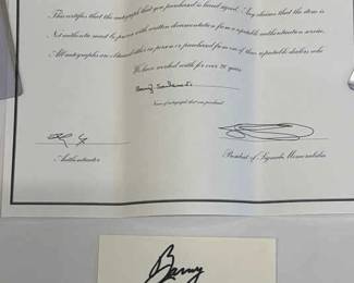 Barry Sanders Autograph 