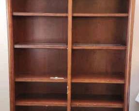 Tall Wooden Bookshelf 