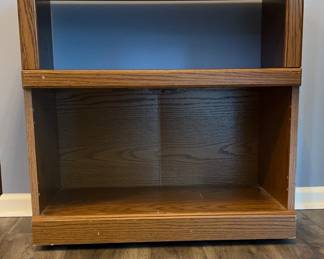 Microwave Cart On Wheels Top Shelf Open