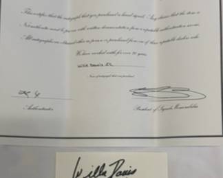 Willie Davis Autograph
