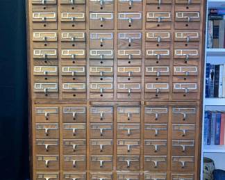 Wooden Card Catalog