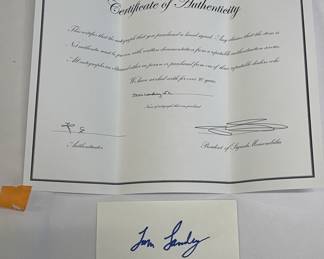 Tom Landry Autograph