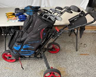 Cobra Mens Golf Club Set & Pull Cart