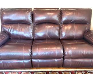 Faux Leather Reclining Sofa