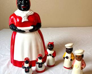 Black Americana Cookie Jar, Shakers & More
